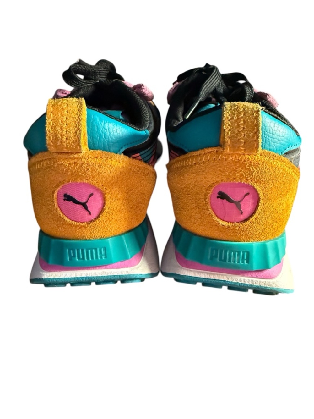The PUMA Rider FV Lava Sneaker - Black Pink Yellow Turquoise - Picture 8 of 11